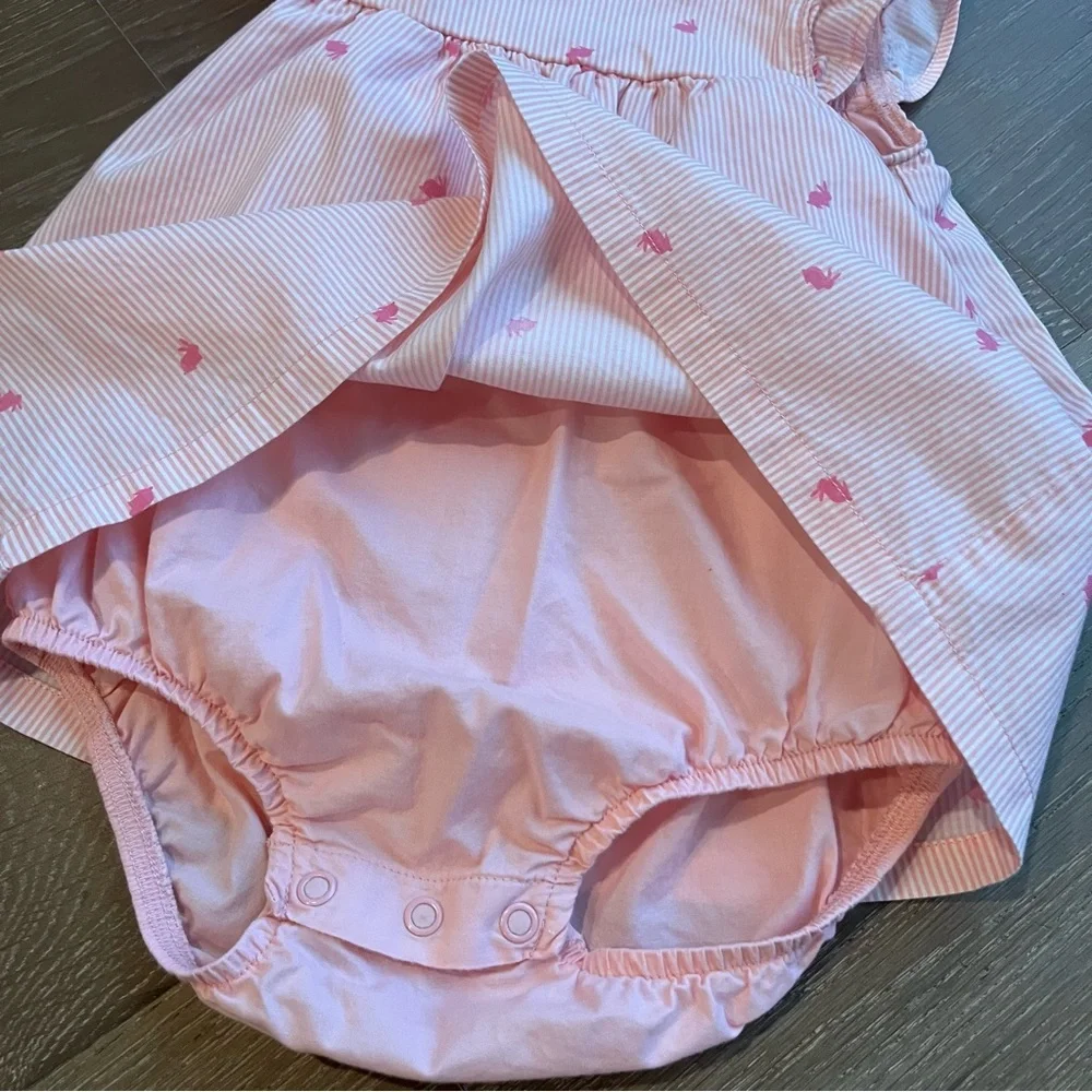 Carter's Baby Girl Pink Bunny Dress 12 Months